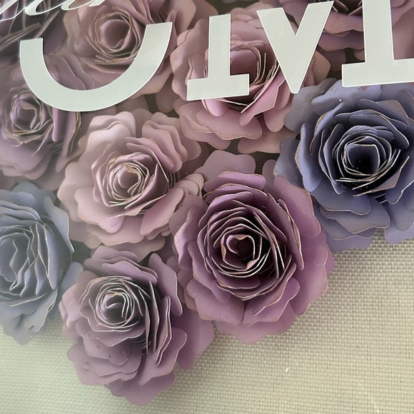 Handmade mom/nana frame with paper flower heart- customizable - Picture 3 of 3